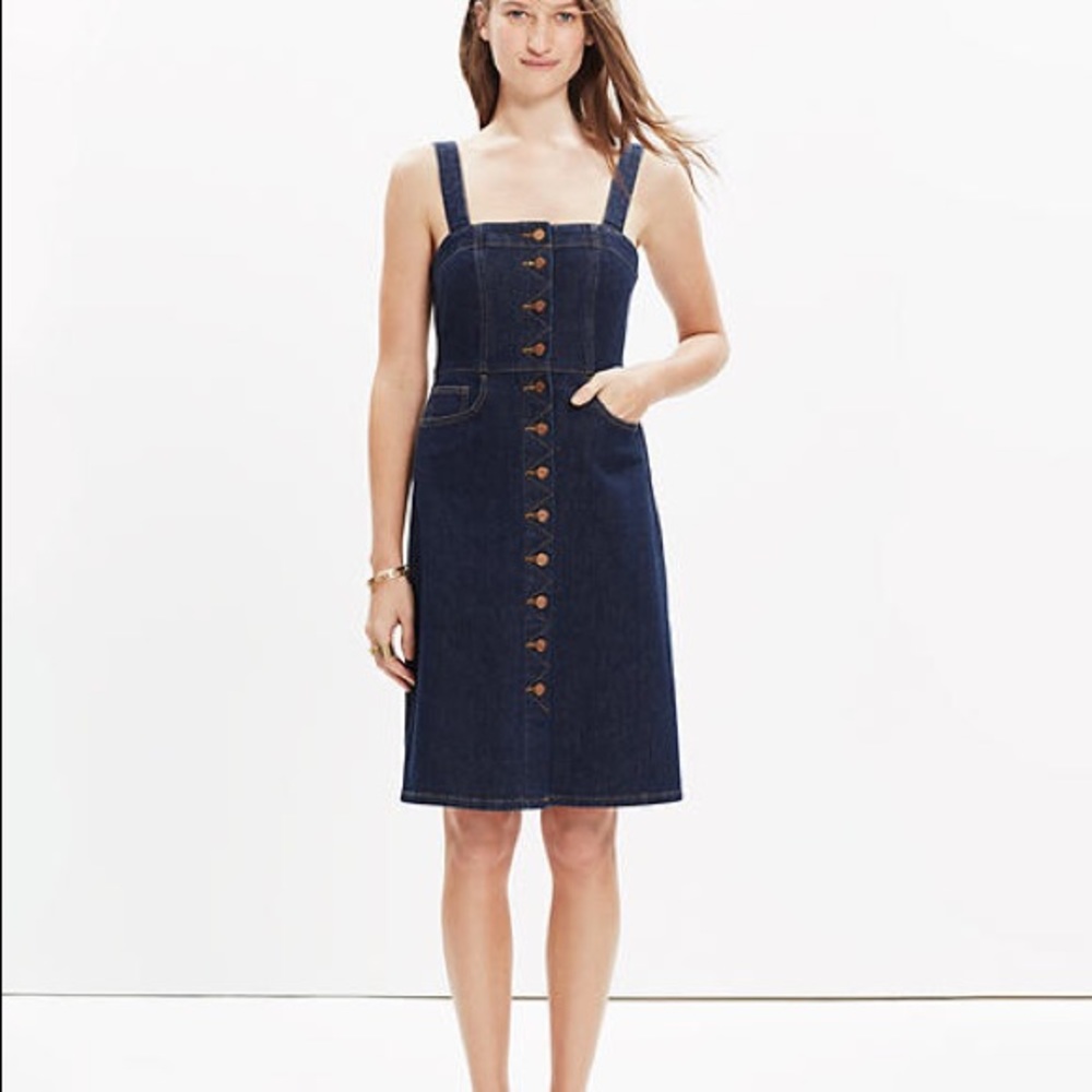Madewell denim overall dress in Matilda wash